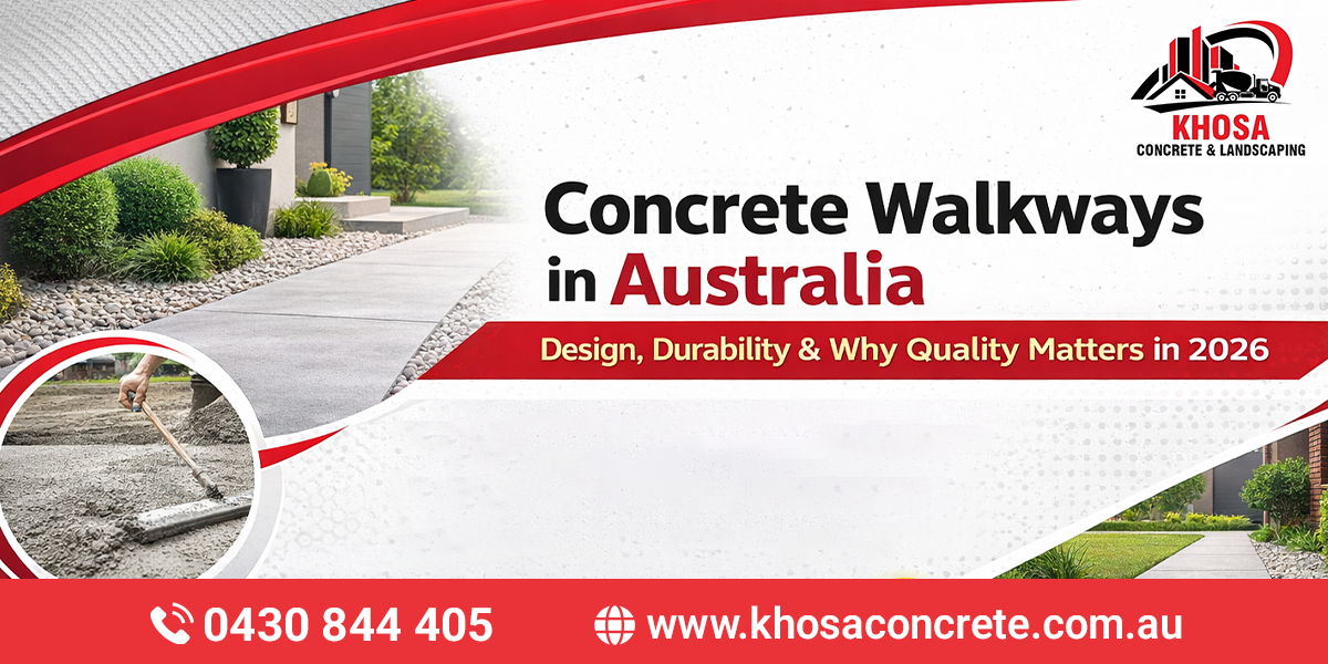 Concrete Walkways in Australia Design, Durability & Why Quality Matters in 2026